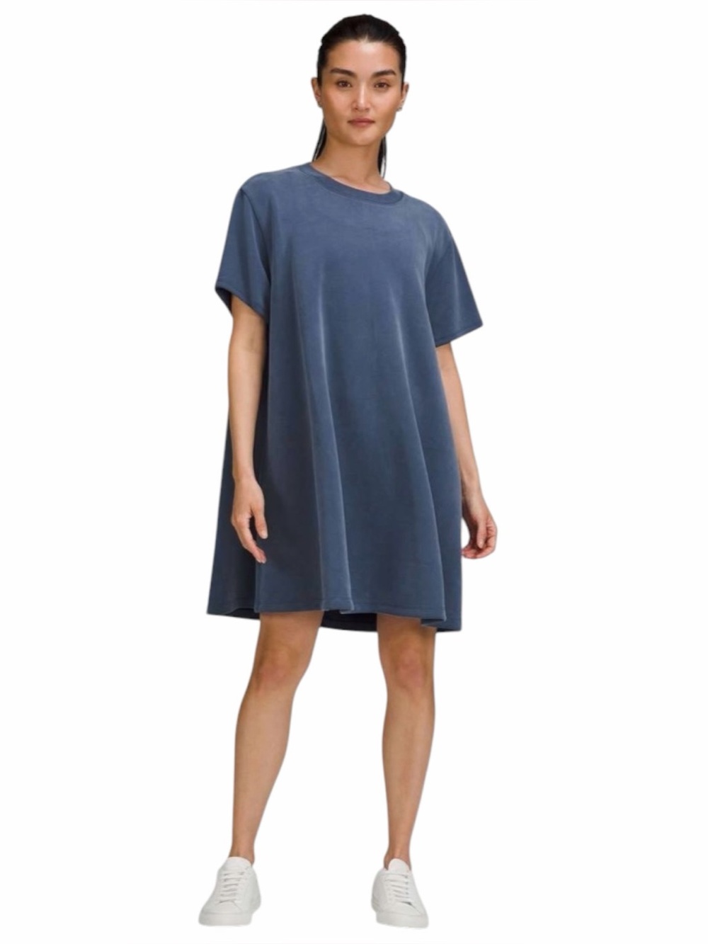 Lululemon Mineral Blue All Yours Softstreme T-Shirt Dress size 10 W1DENS